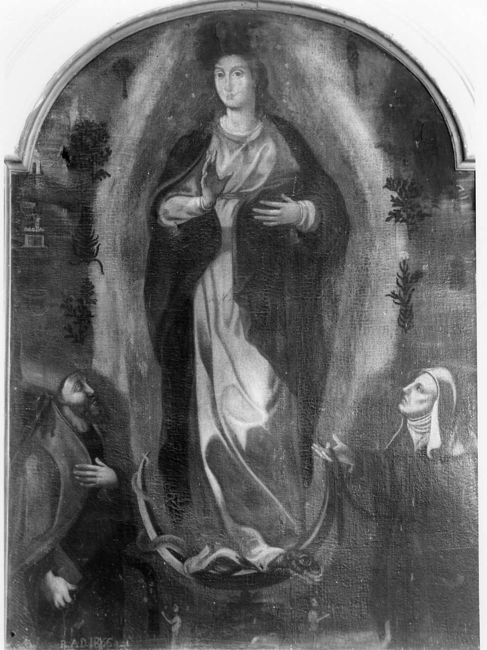 Immacolata Concezione e santi (dipinto) - ambito napoletano (sec. XIX)