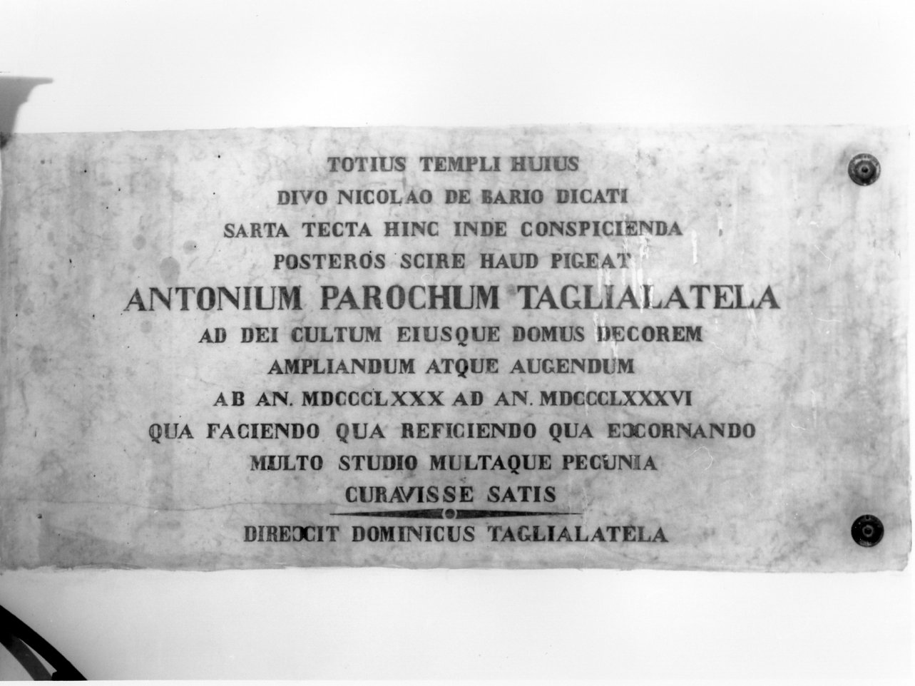 lapide documentaria - bottega napoletana (sec. XIX)