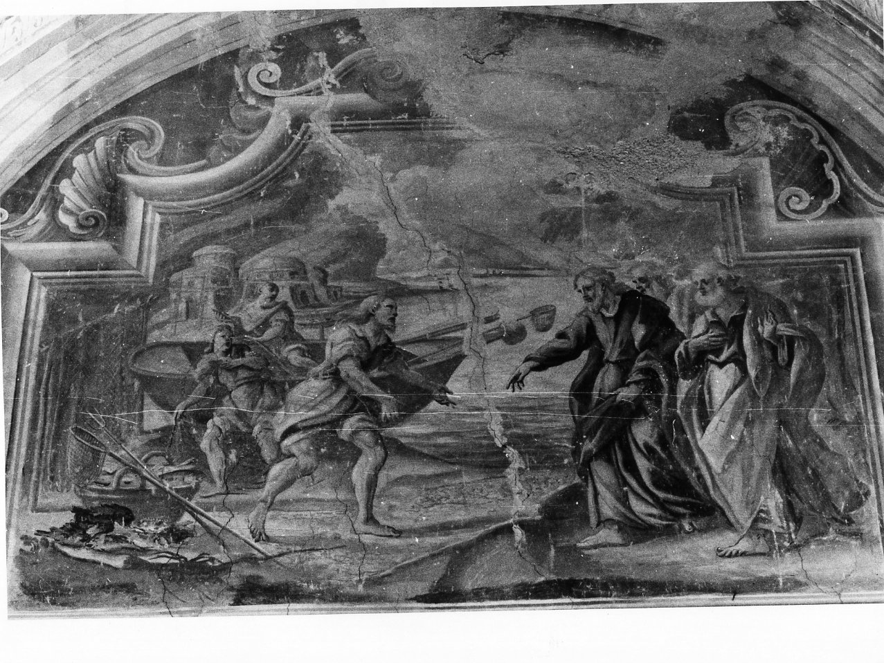 scena biblica (dipinto, elemento d'insieme) - ambito napoletano (sec. XVII)