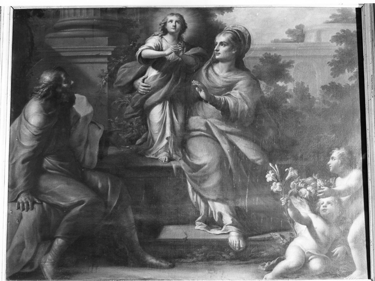 Maria Vergine bambina con Sant'Anna e San Gioacchino (dipinto) - ambito napoletano (prima metà sec. XVIII)