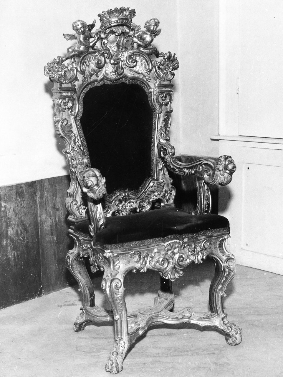 poltrona - da cerimonia - bottega napoletana (prima metà sec. XIX)