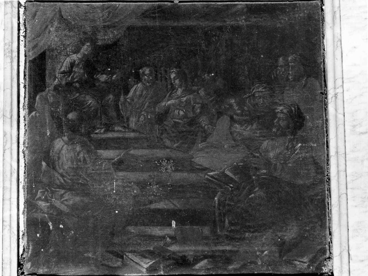 disputa di Gesù con i dottori nel tempio (dipinto) - ambito napoletano (prima metà sec. XVIII)