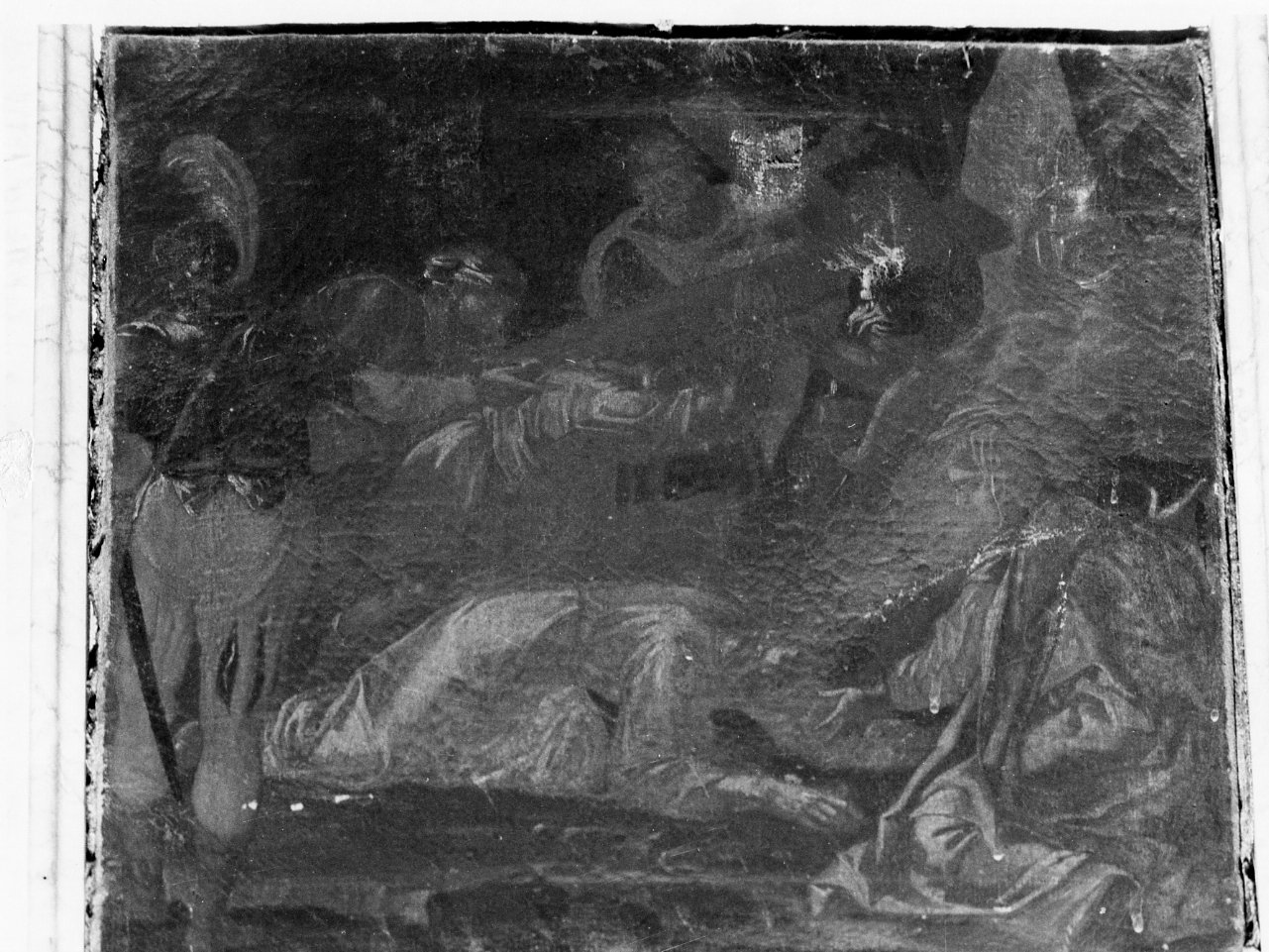 Cristo cade sotto la croce (dipinto) - ambito napoletano (prima metà sec. XVIII)