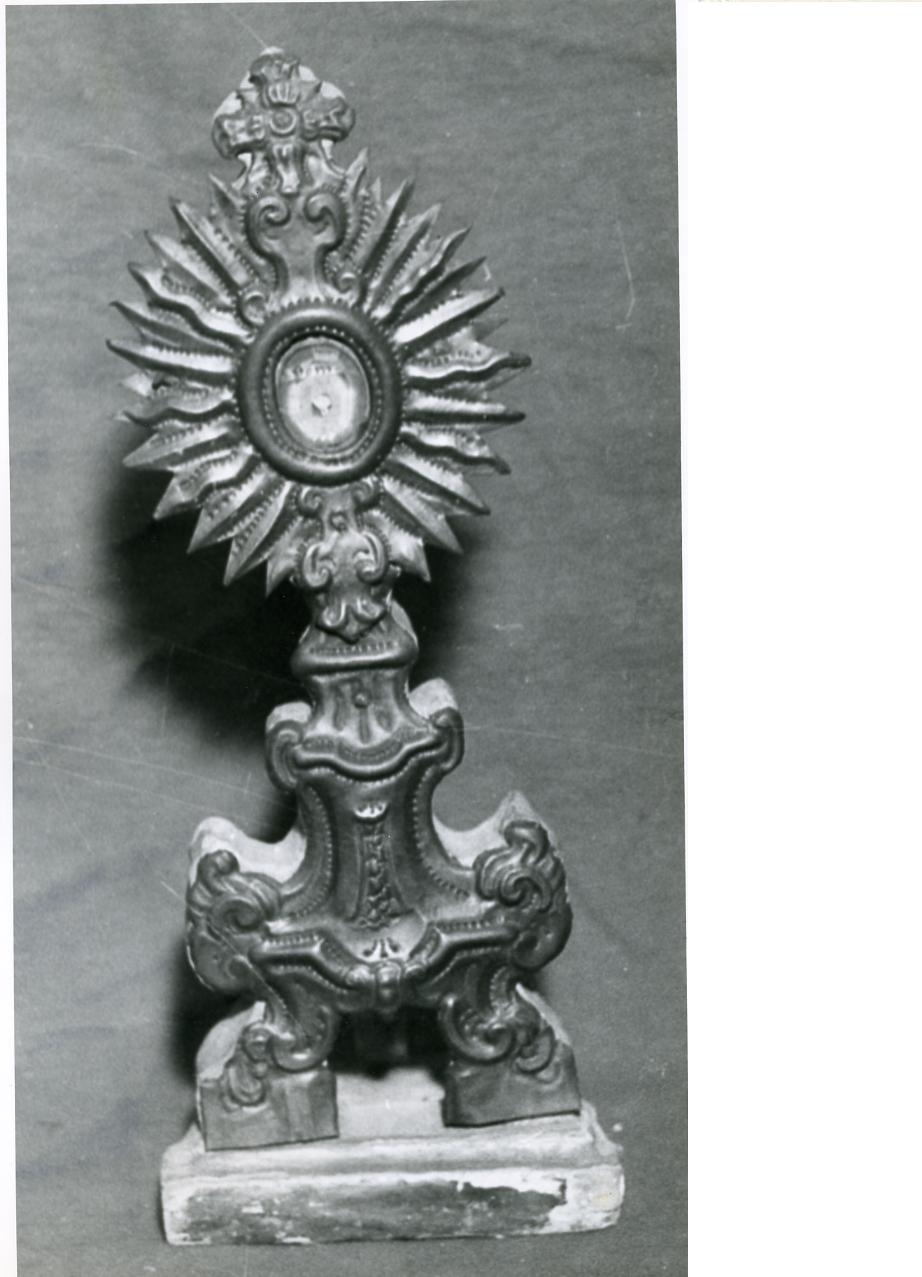 reliquiario - a ostensorio - bottega napoletana (prima metà sec. XIX)