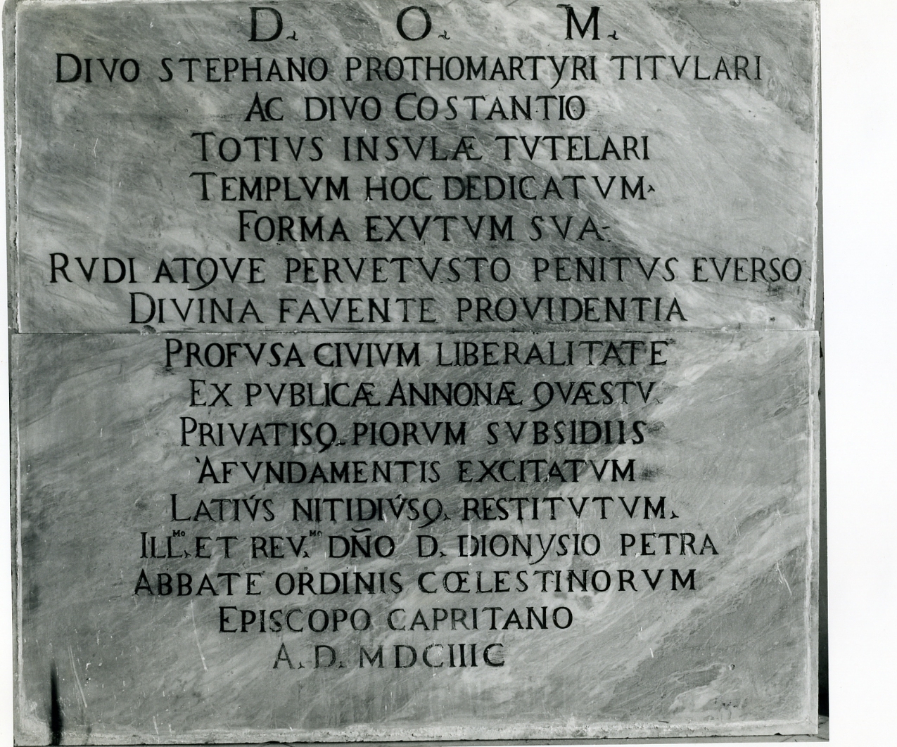 lapide commemorativa - bottega napoletana (fine sec. XVII)