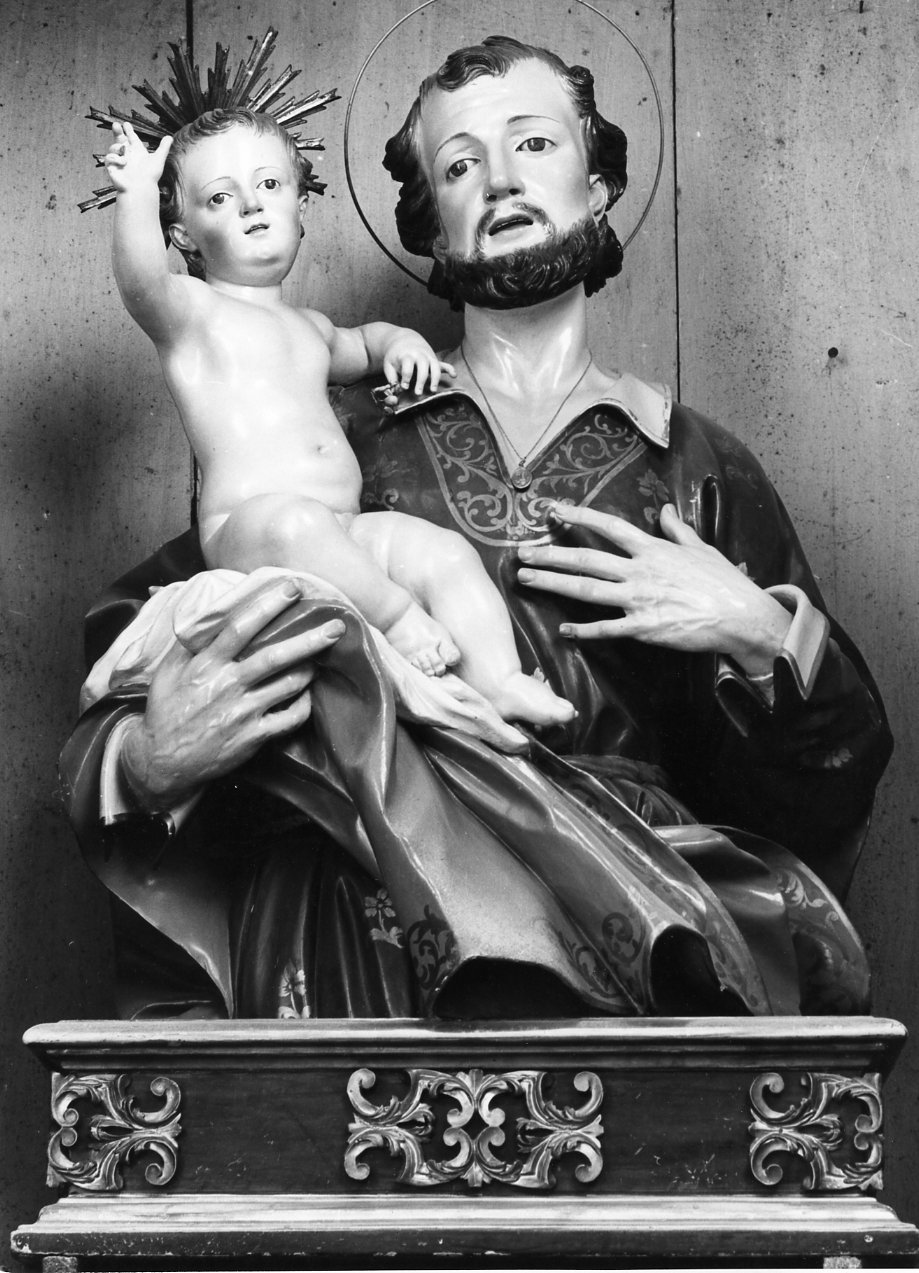 San Giuseppe e Gesù Bambino (scultura) - bottega napoletana (metà sec. XVIII)