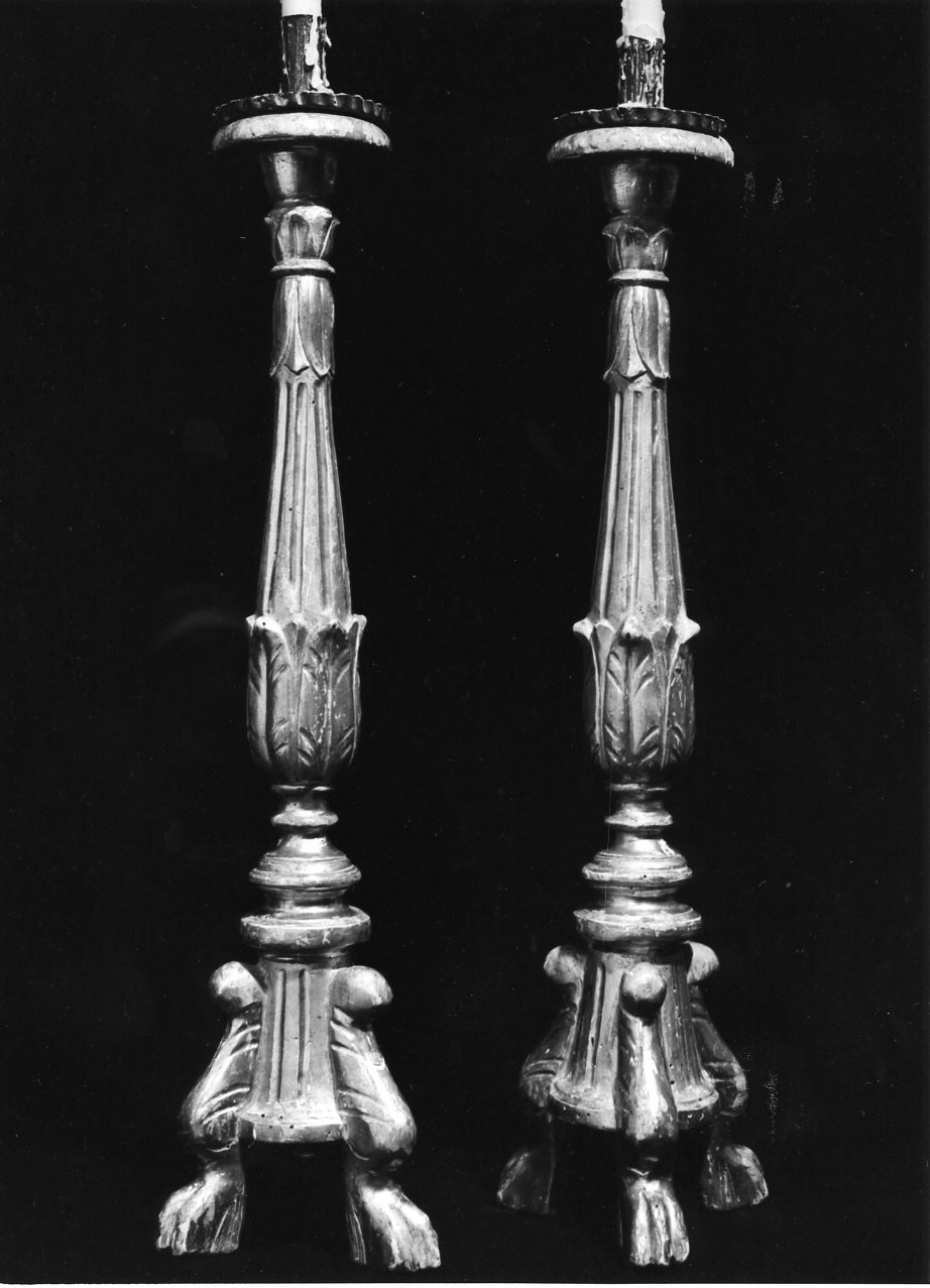 candelabro, serie - bottega napoletana (metà sec. XIX)