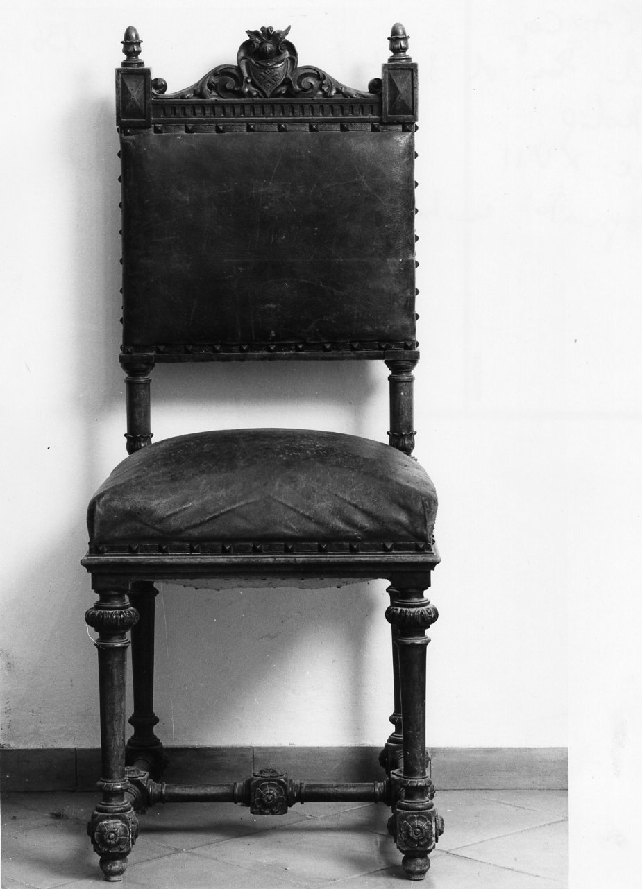 sedia, serie - bottega napoletana (seconda metà sec. XVII)