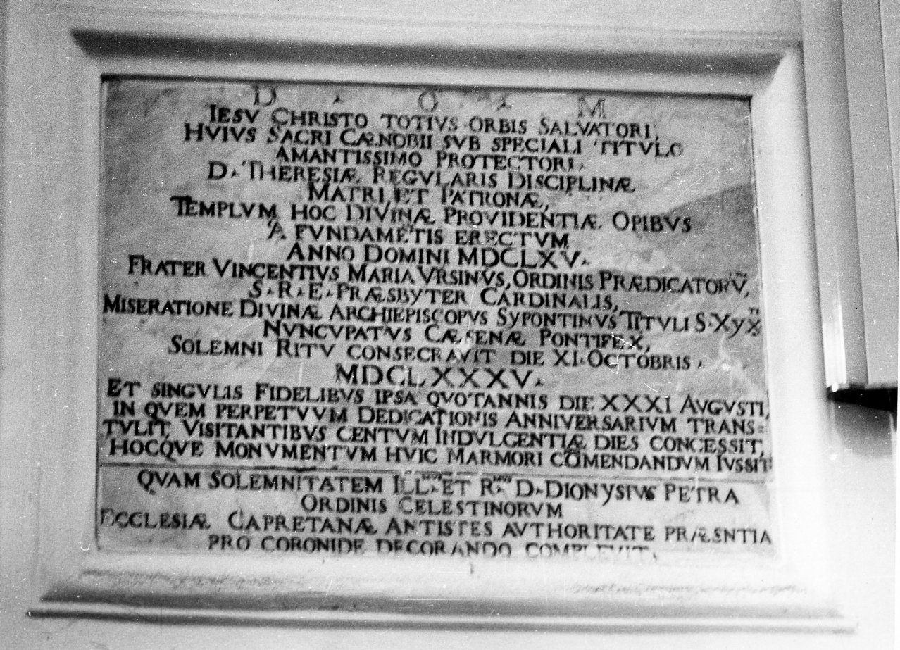 lapide commemorativa - bottega napoletana (ultimo quarto sec. XVII)