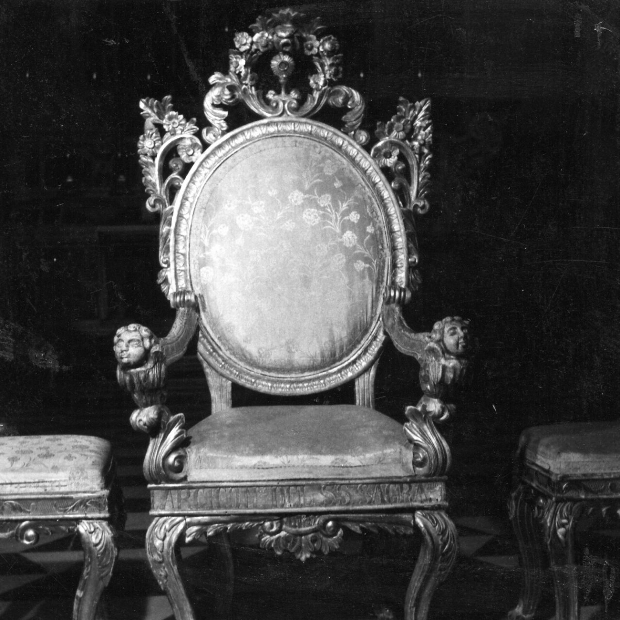 sgabello, serie - bottega napoletana (sec. XIX)