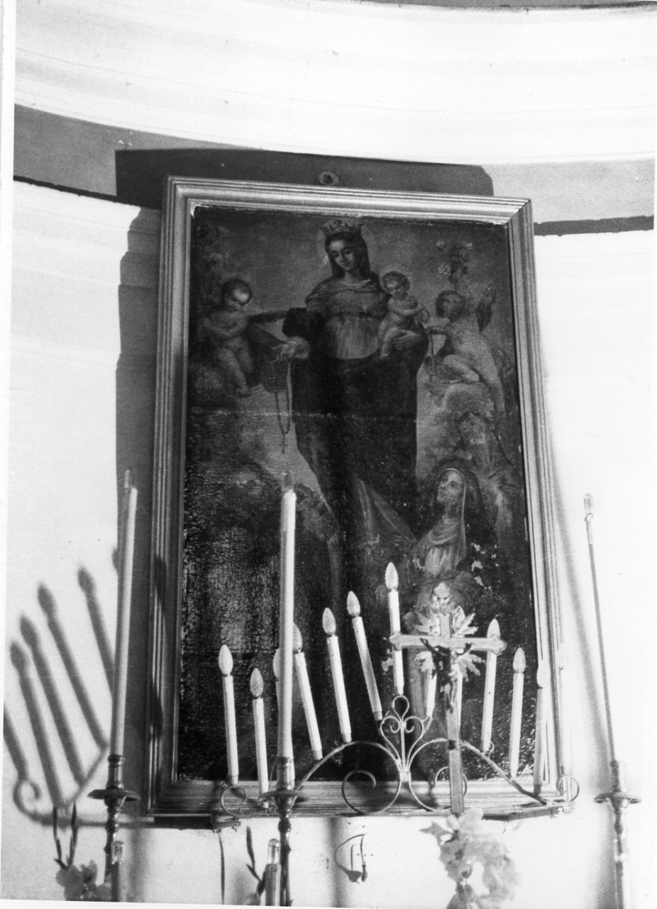 Madonna del Rosario con San Domenico e Santa Caterina da Siena (dipinto) - ambito napoletano (prima metà sec. XIX)