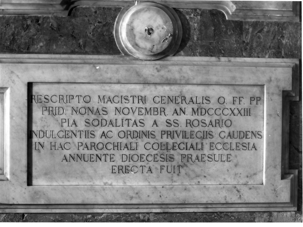 lapide commemorativa - bottega napoletana (sec. XIX)