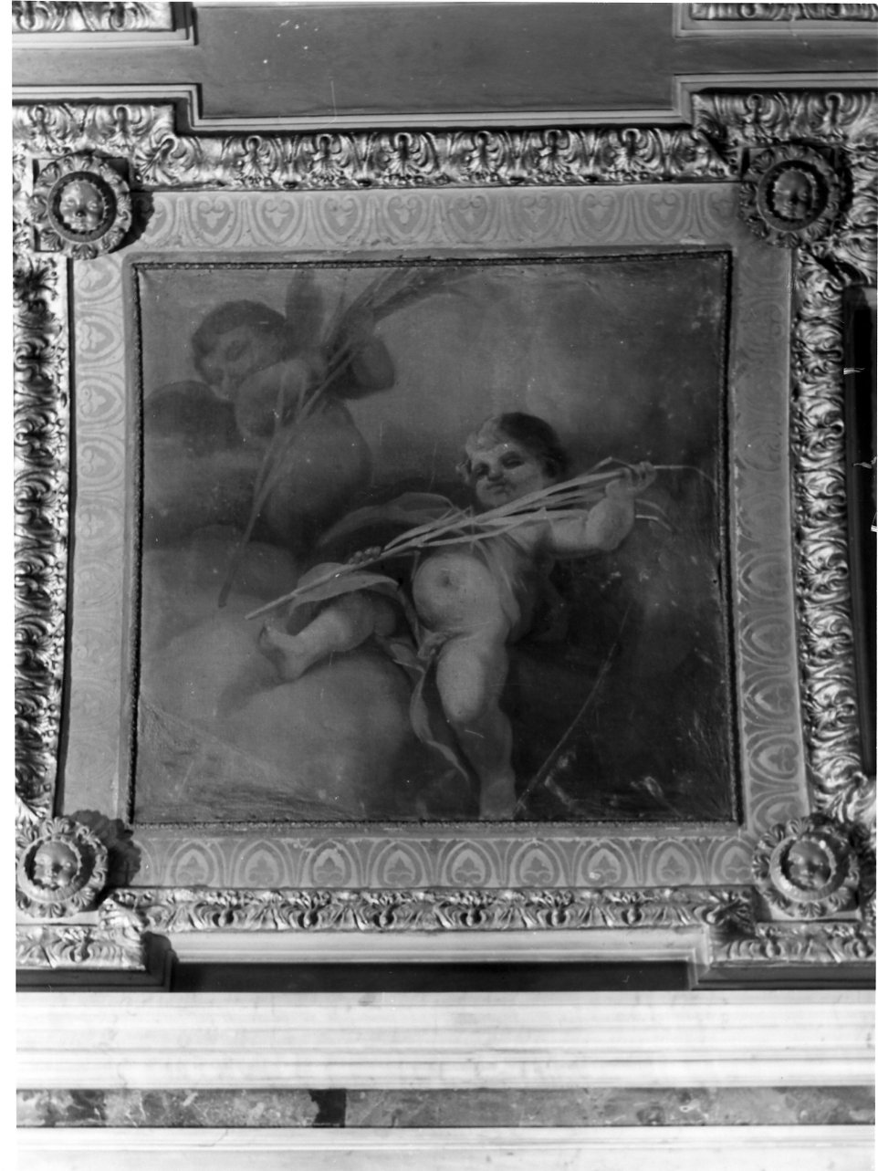 angeli con simboli mariani (dipinto) di Mozzillo Angelo (seconda metà sec. XVIII)