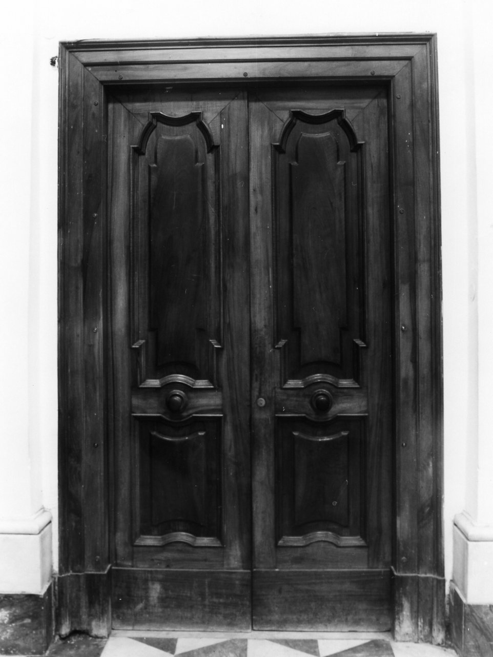 porta - a due battenti, serie - bottega napoletana (seconda metà sec. XVIII)