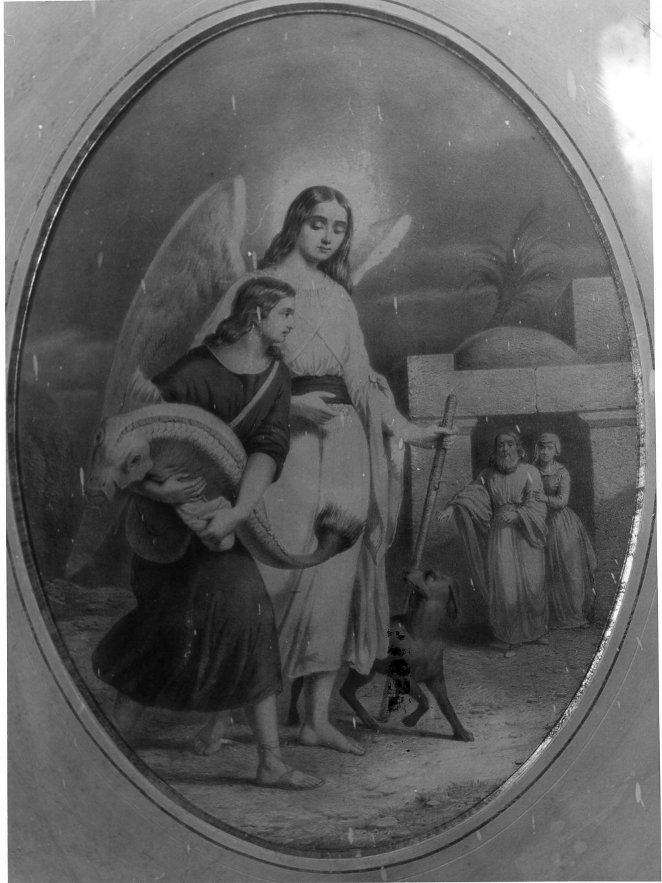 Tobia e San Raffaele arcangelo (dipinto) - ambito napoletano (sec. XX)