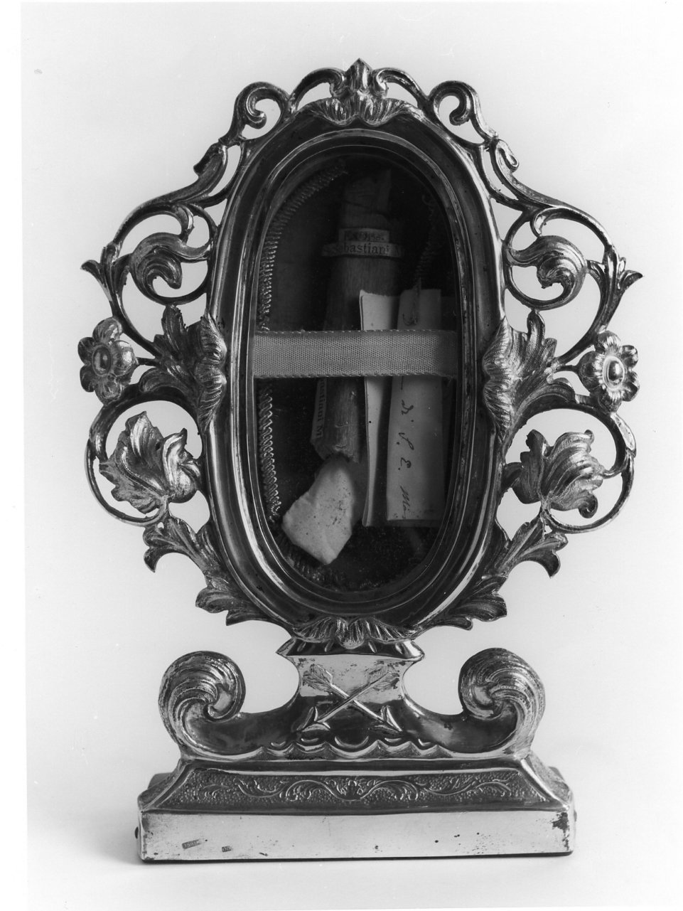 reliquiario a teca - bottega napoletana (inizio sec. XX)