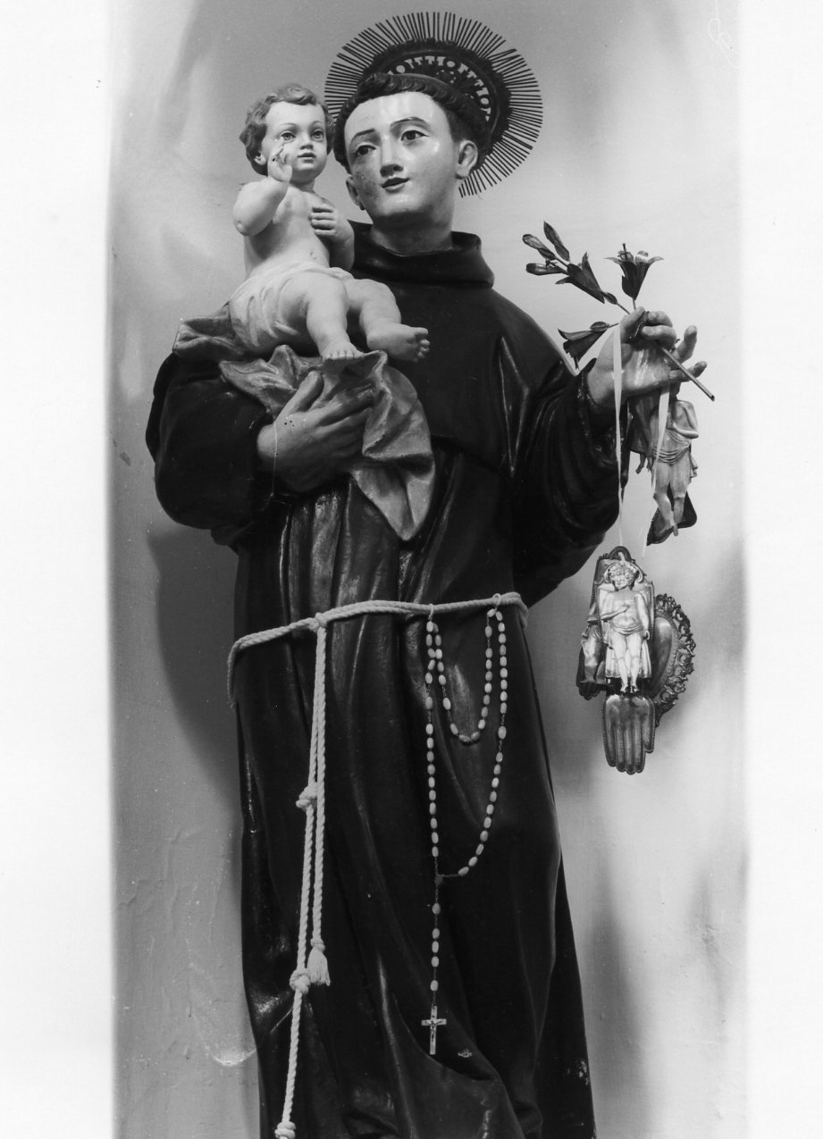 Sant'Antonio da Padova con il bambino (statua) - bottega napoletana (inizio sec. XX)