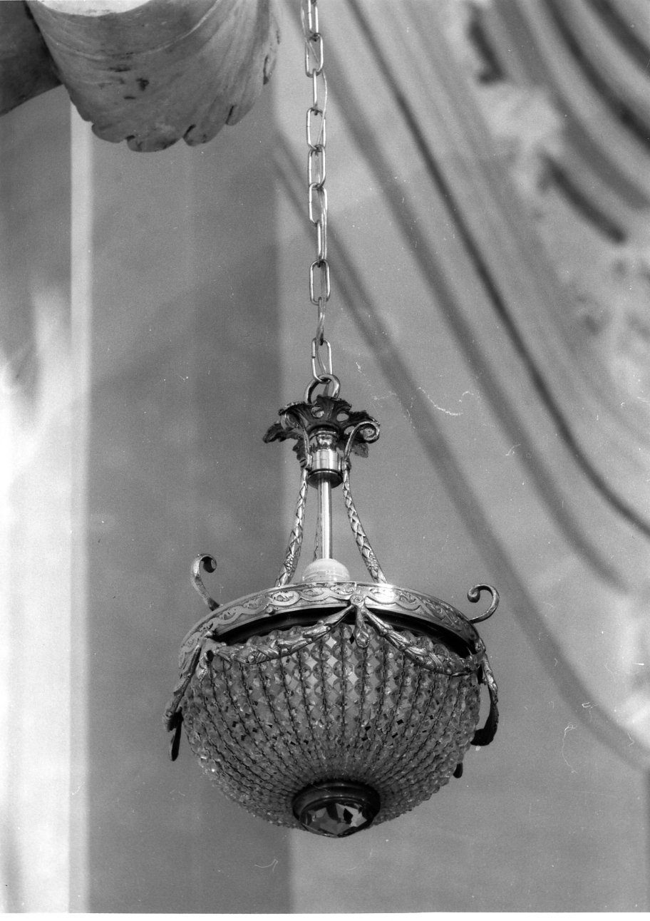 lampada pensile, serie - bottega napoletana (inizio sec. XX)