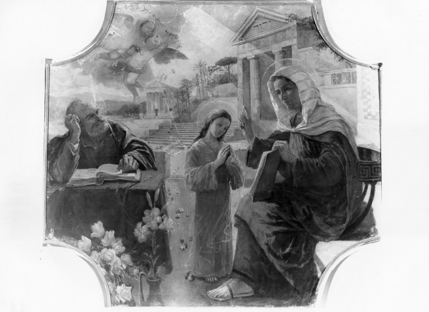 Sacra Famiglia (dipinto) di Vivo Vincenzo (sec. XX)