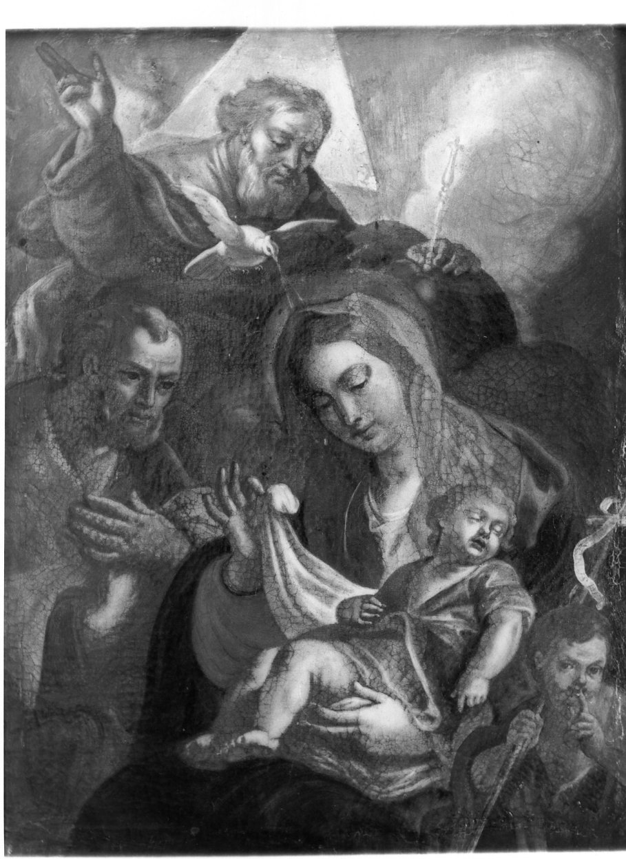 Sacra Famiglia con Dio Padre e San Giovannino (dipinto) - ambito napoletano (prima metà sec. XVIII)
