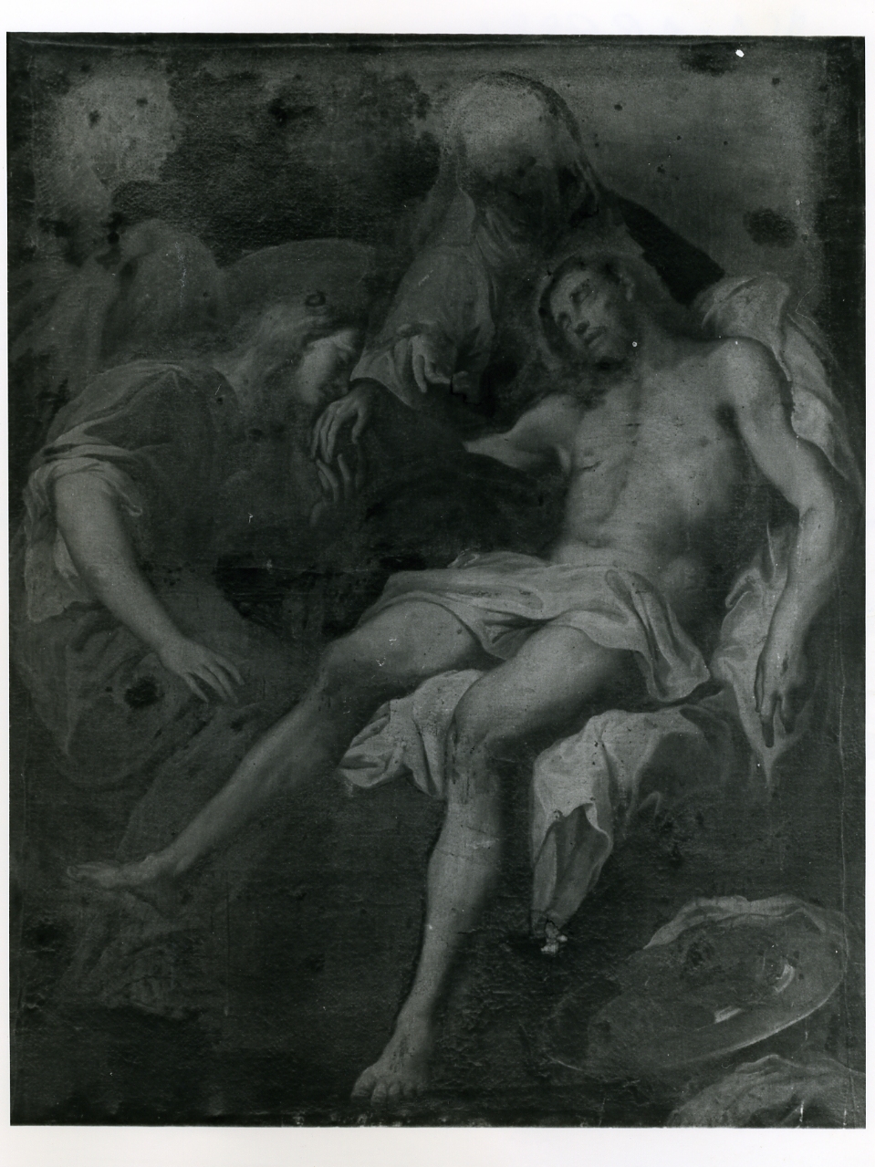 compianto sul Cristo morto (dipinto) - ambito napoletano (sec. XVII)