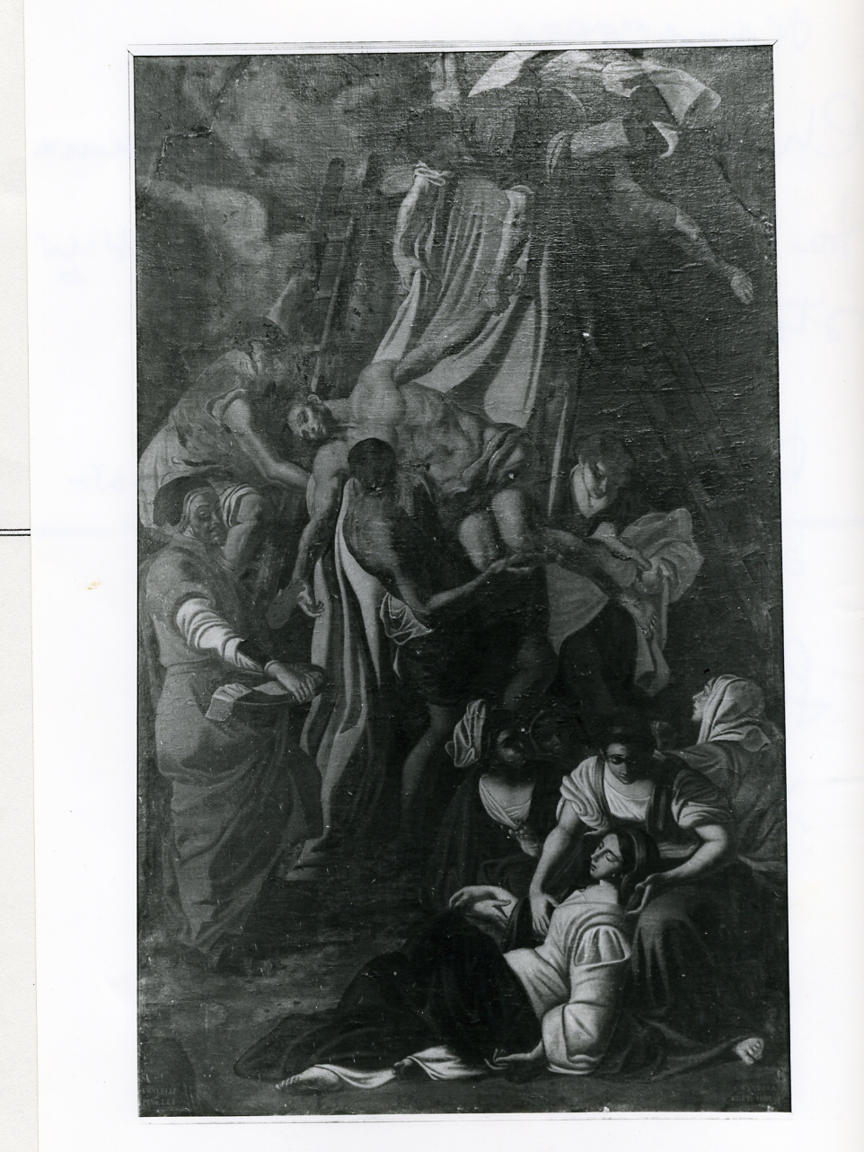 deposizione di Cristo dalla croce (dipinto) - bottega napoletana (metà sec. XVIII)