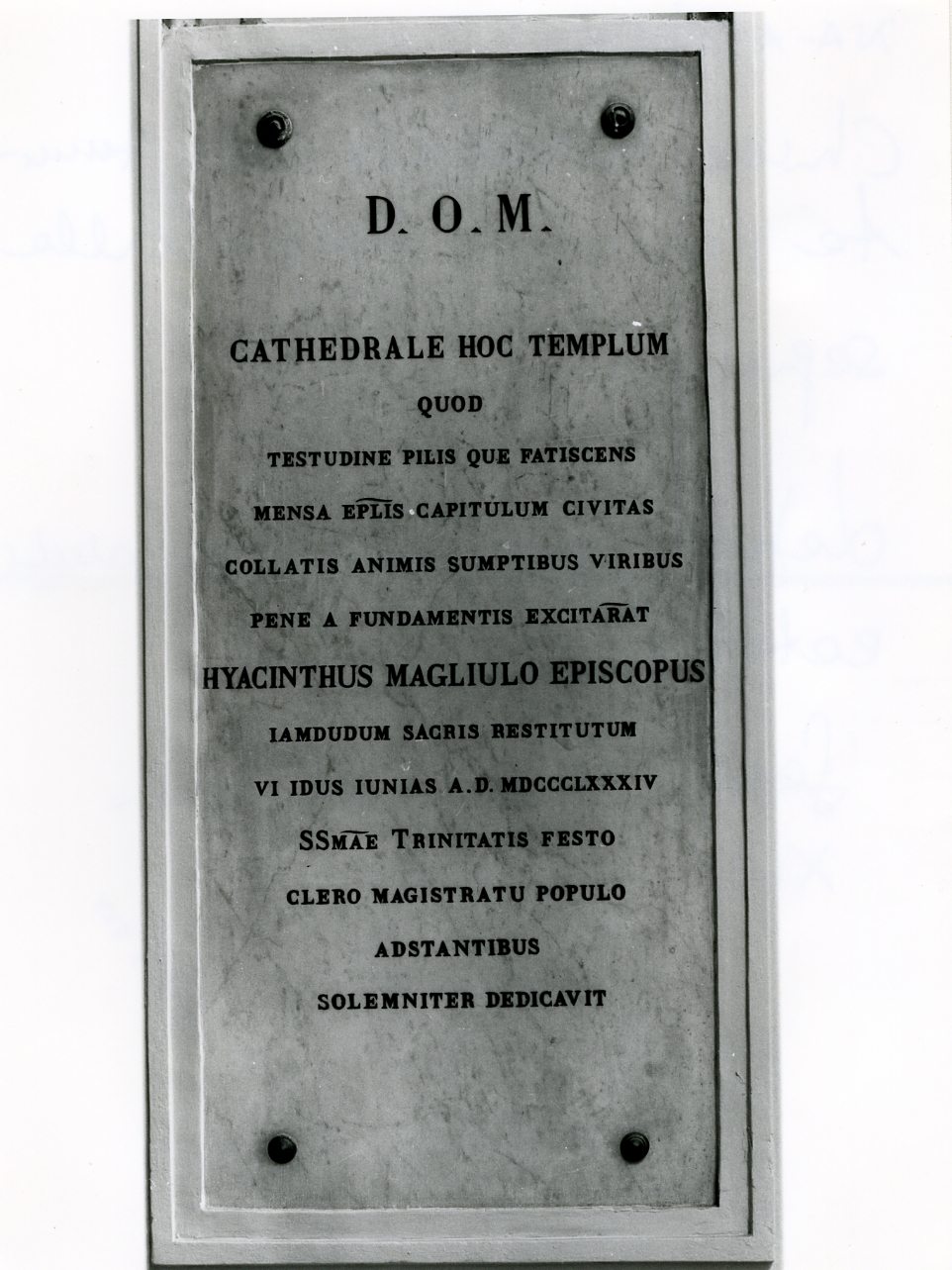 lapide celebrativa - bottega campana (seconda metà sec. XIX)