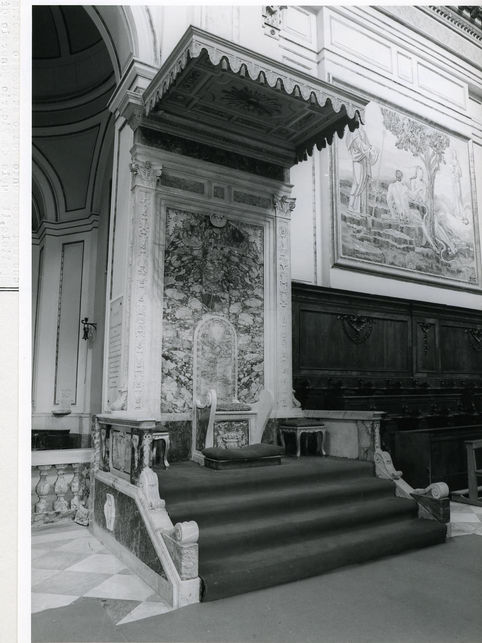 cattedra episcopale - bottega napoletana (fine sec. XVI)