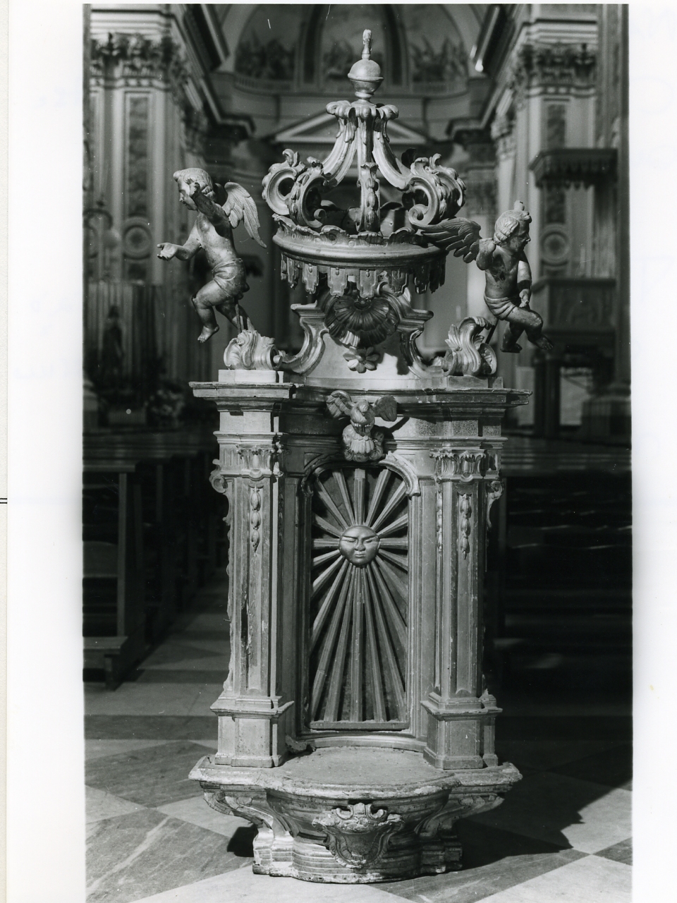 tronetto per esposizione eucaristica - bottega napoletana (sec. XIX)