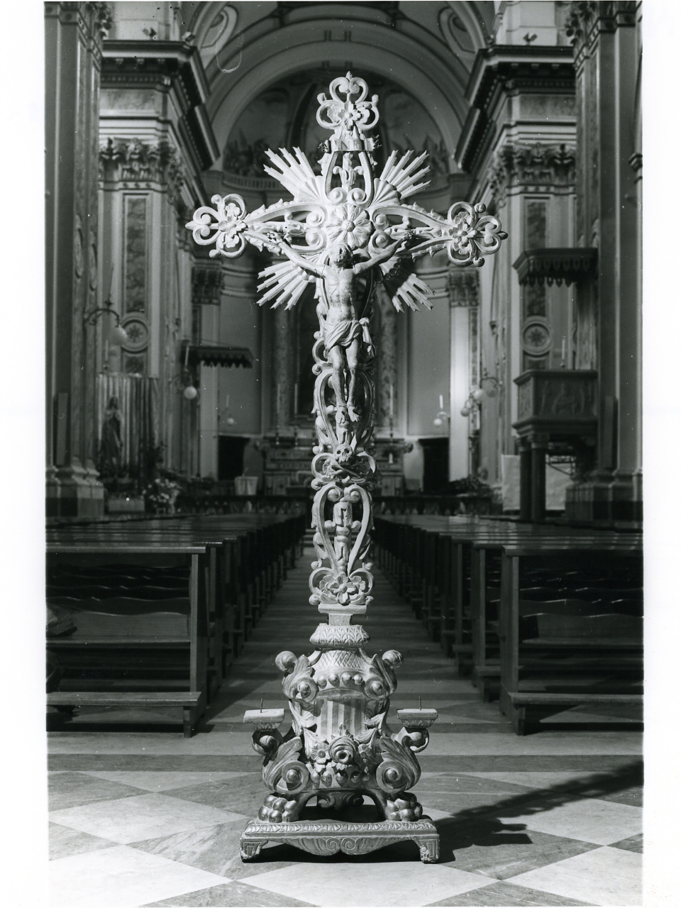 Cristo crocifisso (croce d'altare) - bottega napoletana (sec. XIX)