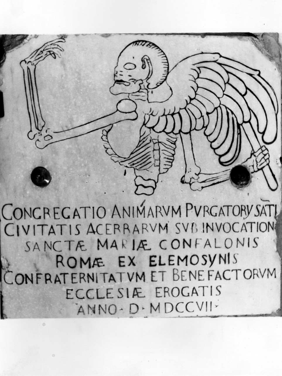 lapide documentaria - bottega campana (sec. XVIII)