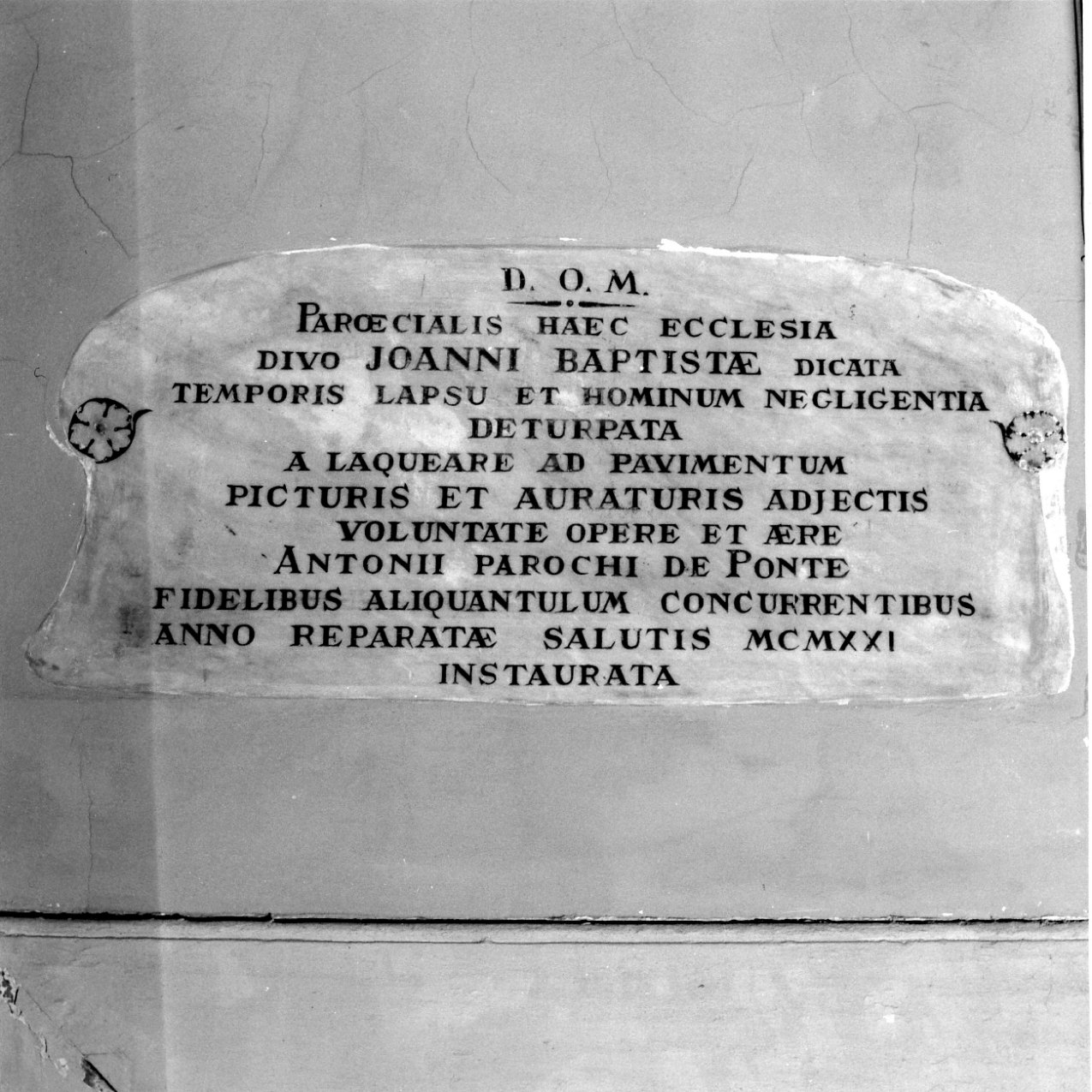 lapide documentaria - bottega campana (sec. XX)