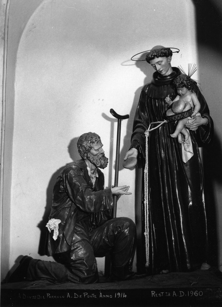 Sant'Antonio da Padova (gruppo scultoreo) - bottega napoletana (sec. XX)