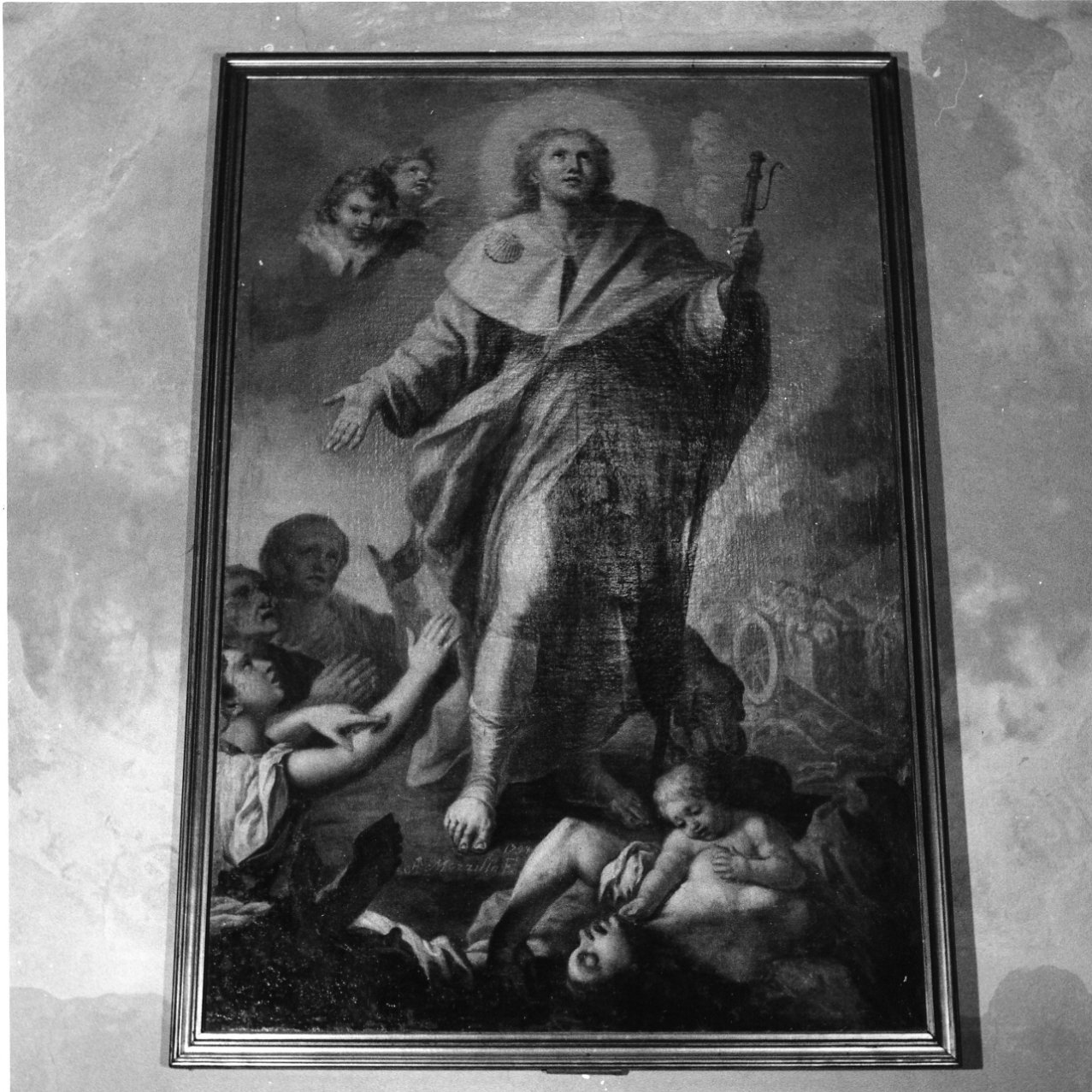 gloria di San Rocco (dipinto) di Mozzillo Angelo (sec. XVIII)