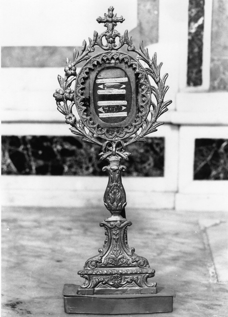 reliquiario - a ostensorio - bottega campana (inizio sec. XX)