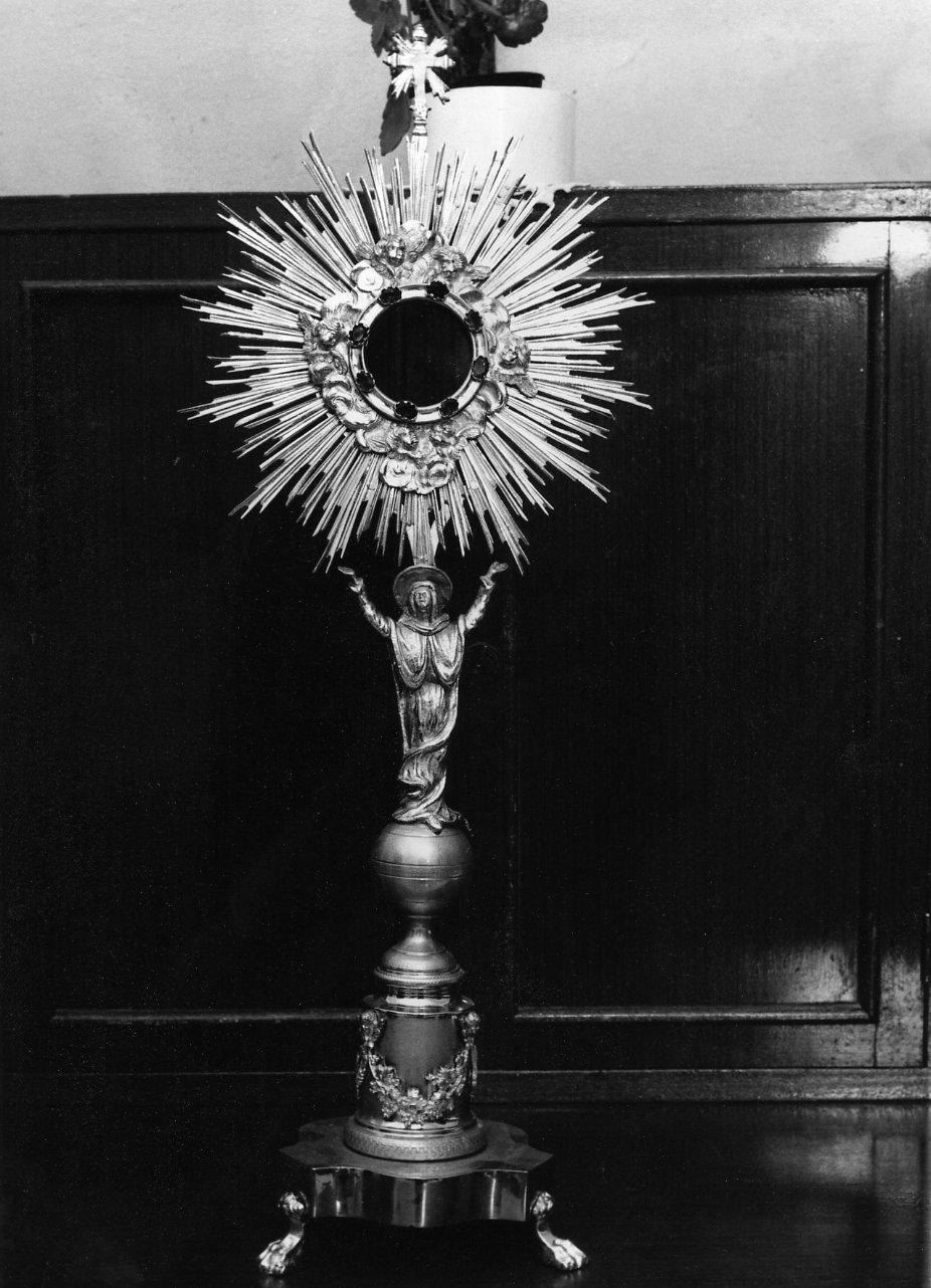 ostensorio - a raggiera - bottega campana (prima metà sec. XX)