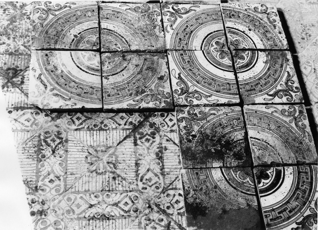 pavimento, frammento - bottega napoletana (terzo quarto sec. XVIII)