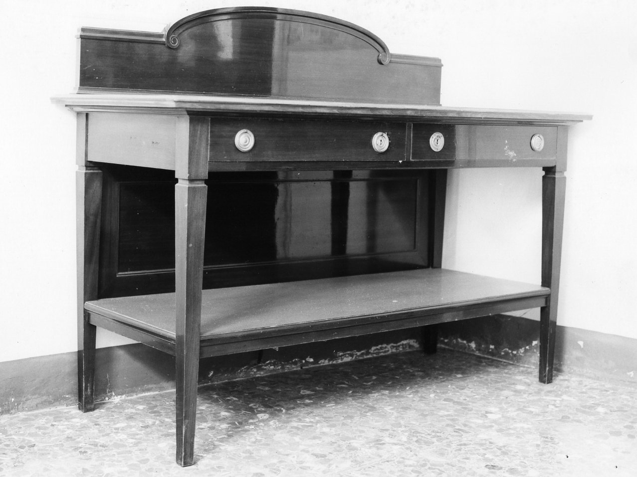 tavolo da muro, serie - bottega napoletana (seconda metà sec. XIX)