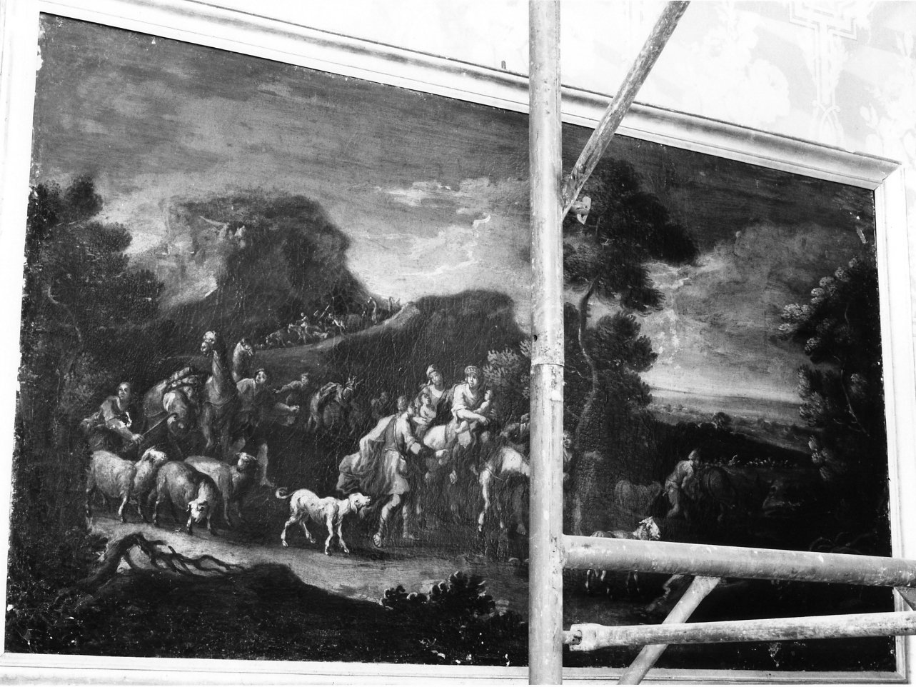 fuga in Egitto (dipinto) di Viso Nicola (prima metà sec. XVIII)