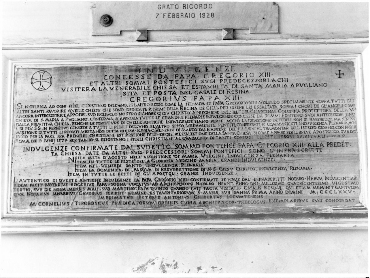 lapide celebrativa - bottega napoletana (metà sec. XVI)