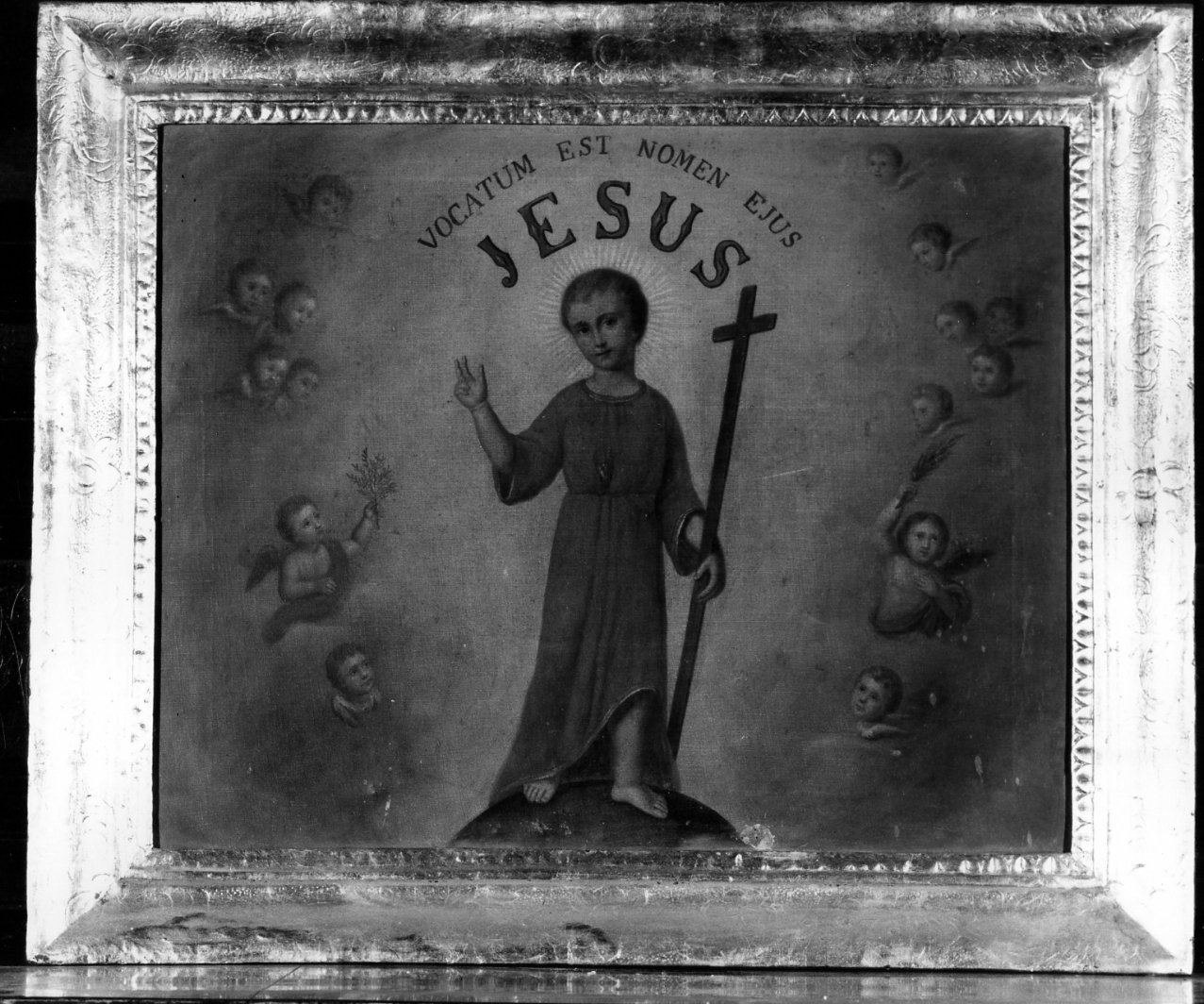Gesù Bambino benedicente (dipinto) - ambito napoletano (meta' sec. XIX)