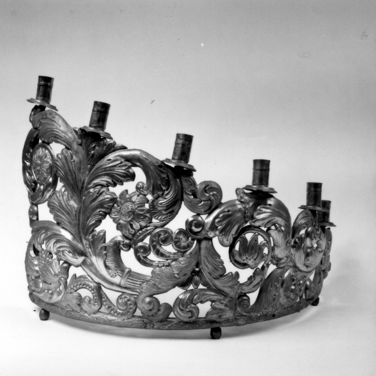 candelabro, serie - bottega napoletana (metà sec. XIX)