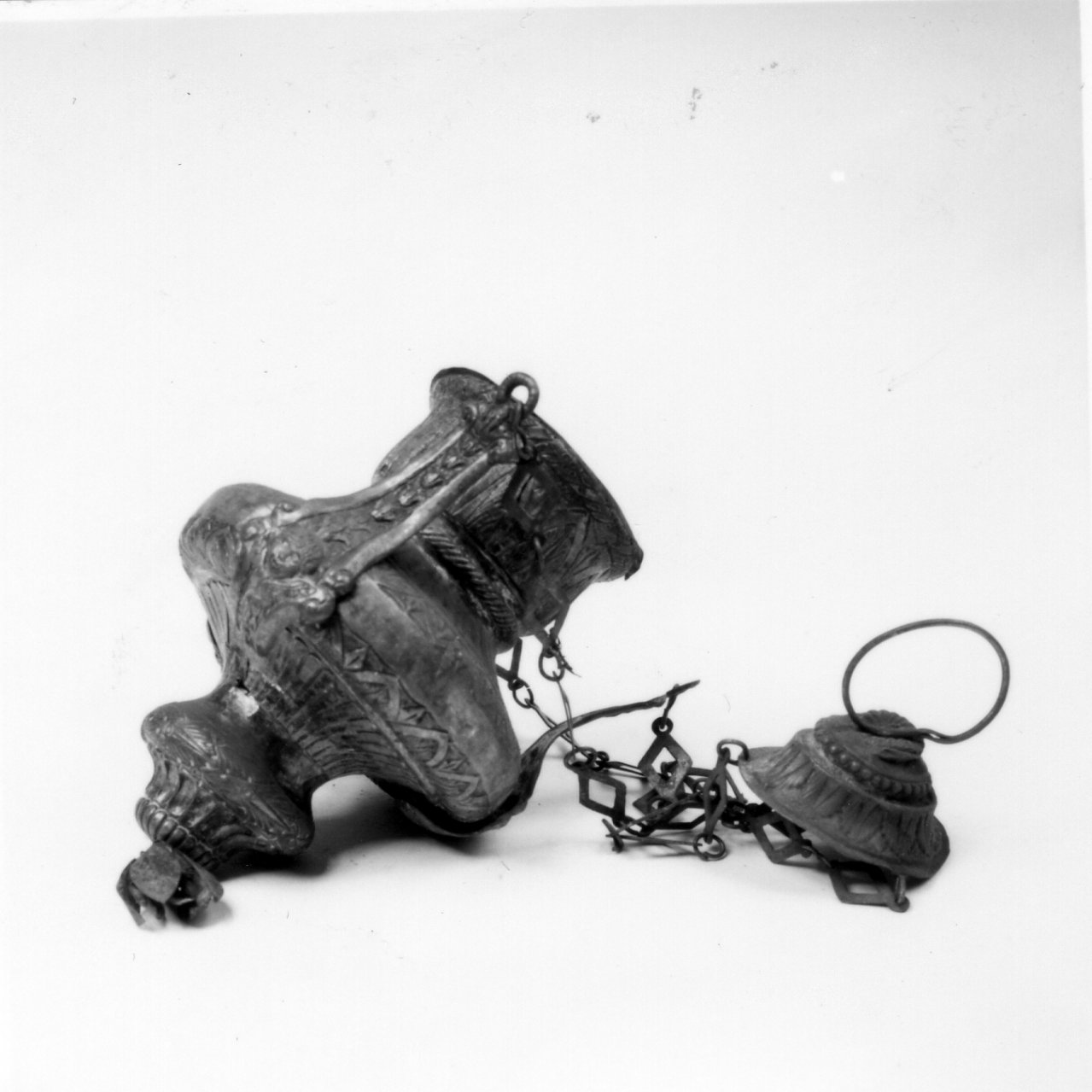 lampada pensile - bottega napoletana (metà sec. XIX)