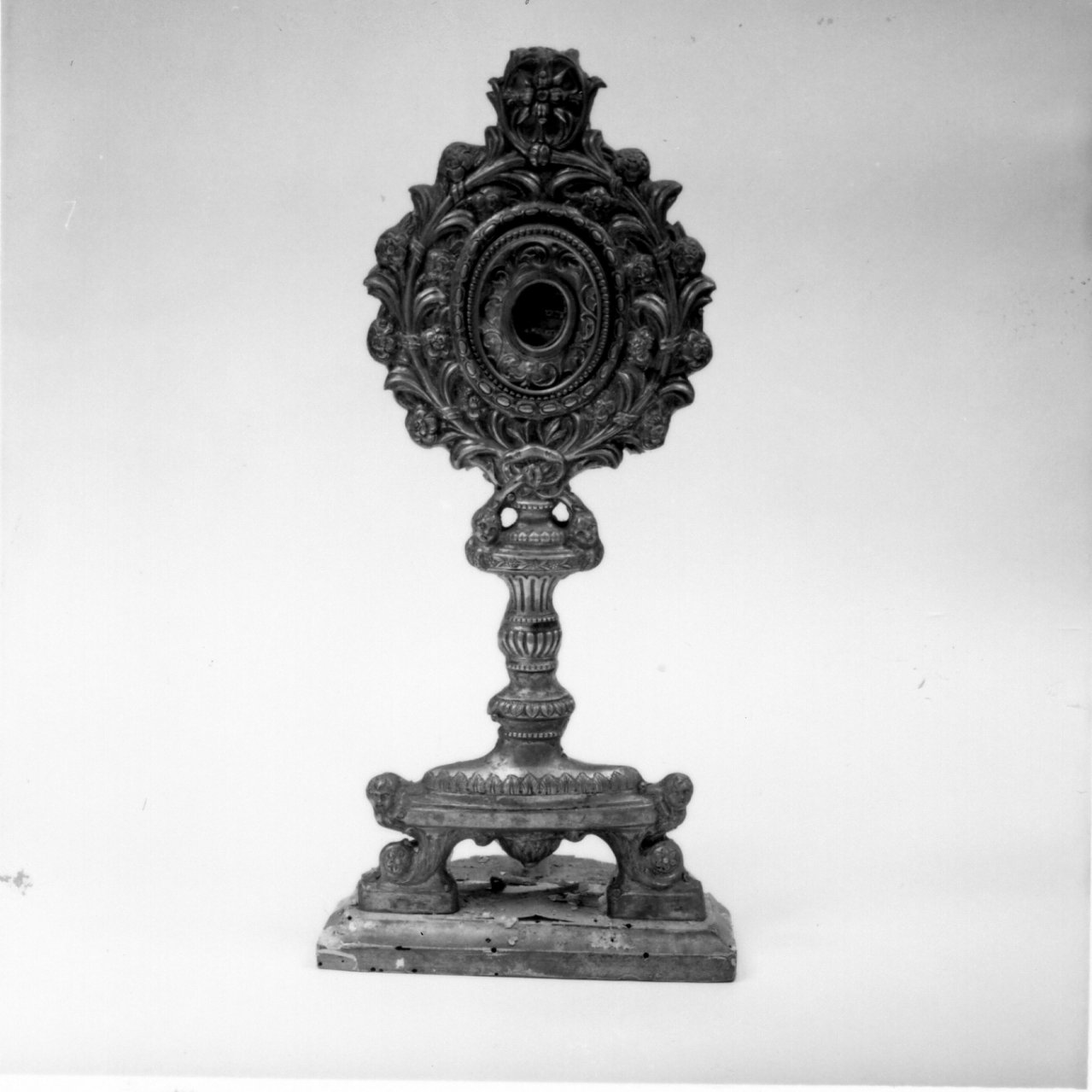 reliquiario - a ostensorio - bottega napoletana (metà sec. XIX)