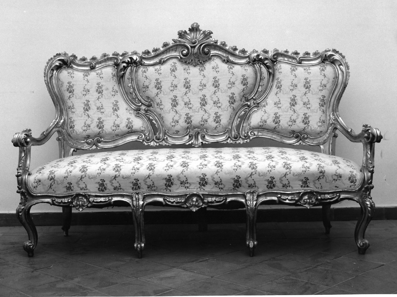 divano - bottega napoletana (metà sec. XVIII)