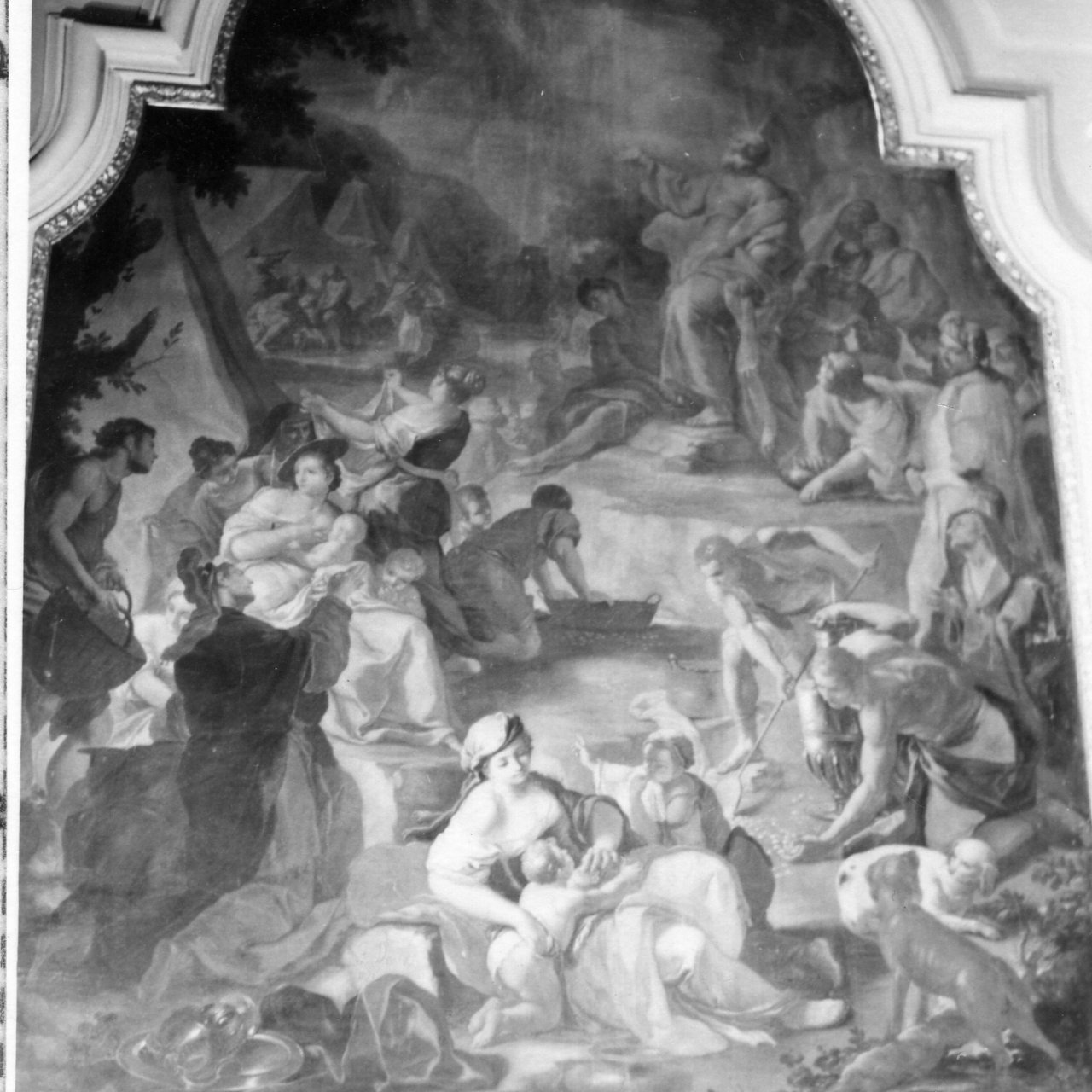caduta della manna (dipinto) di Diano Giacinto detto Pozzolano (sec. XVIII)