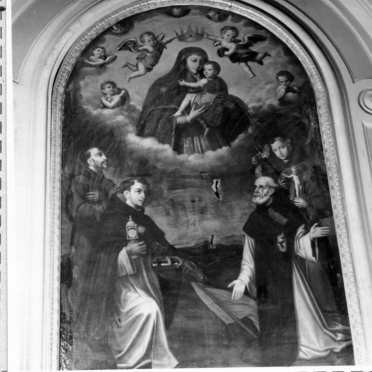 Madonna del Carmelo e santi (dipinto) - ambito napoletano (sec. XVII)