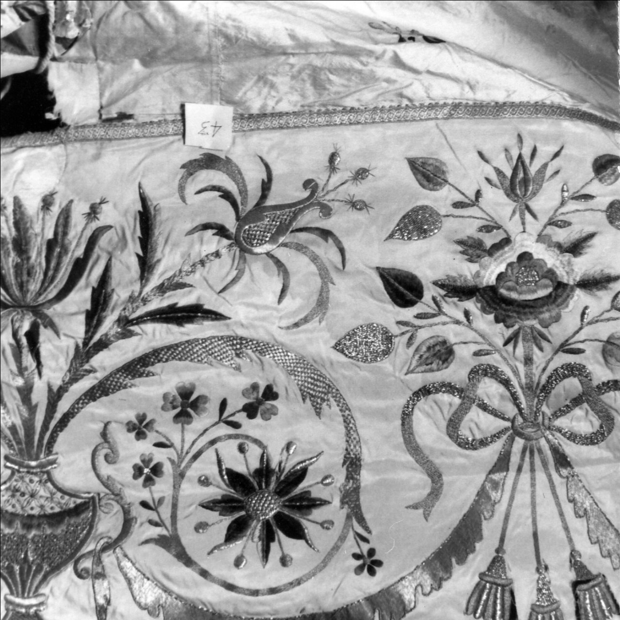 baldacchino processionale, frammento - manifattura napoletana (sec. XIX)