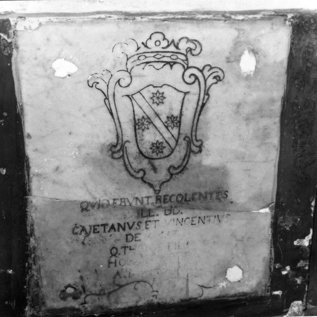 lapide commemorativa - bottega napoletana (sec. XVIII)