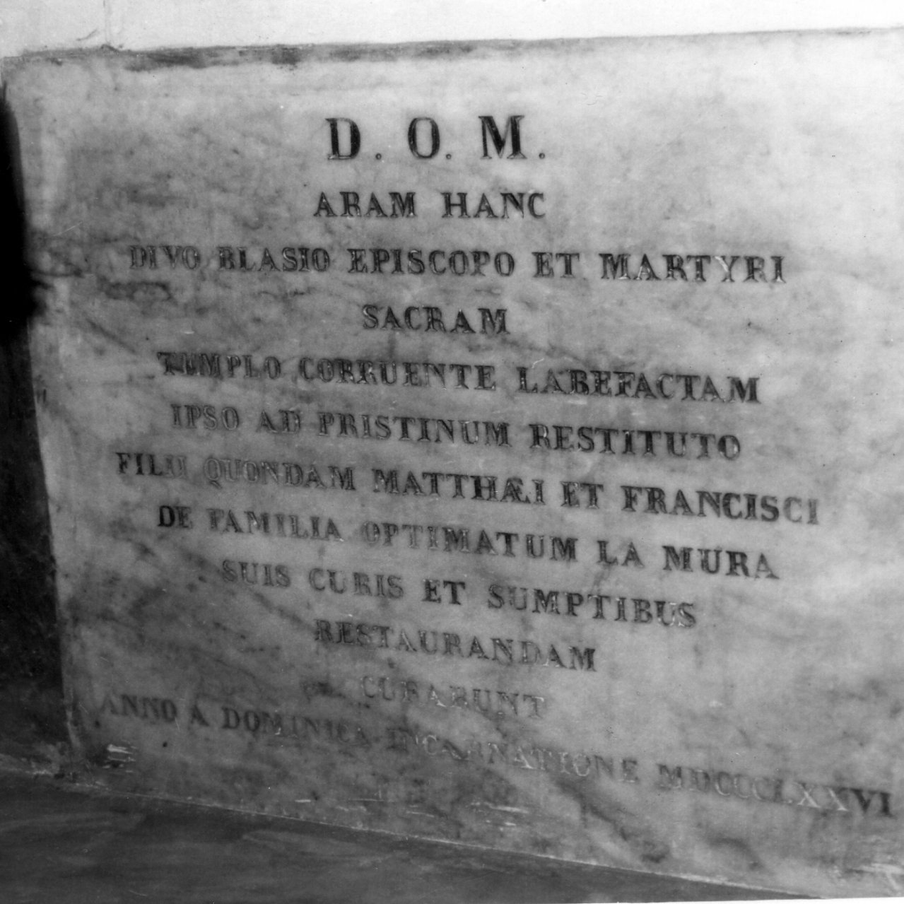lapide commemorativa - bottega napoletana (sec. XIX)